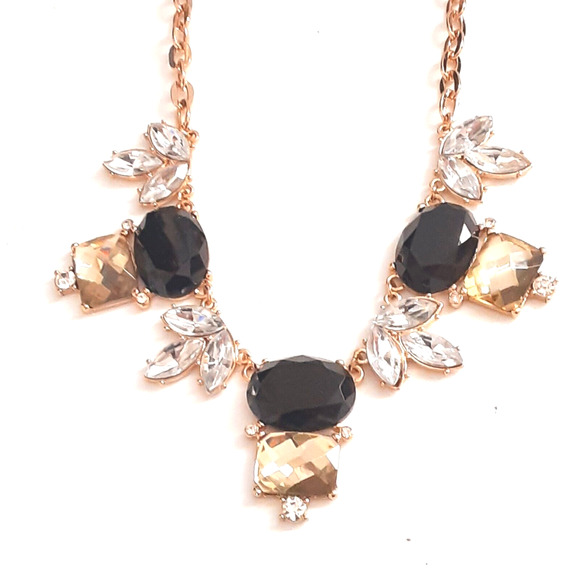 NEW INC International Concepts Multi-Color Crystal Stone Gold Tone 18" Necklace - Picture 5 of 7